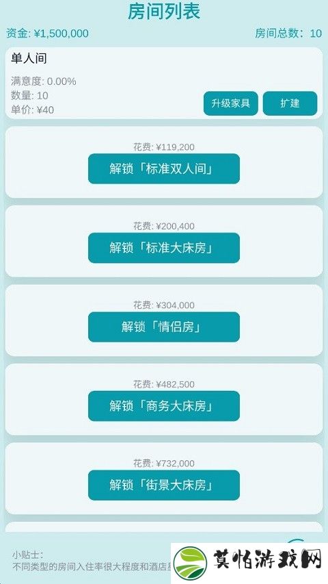 模拟经营大酒店
