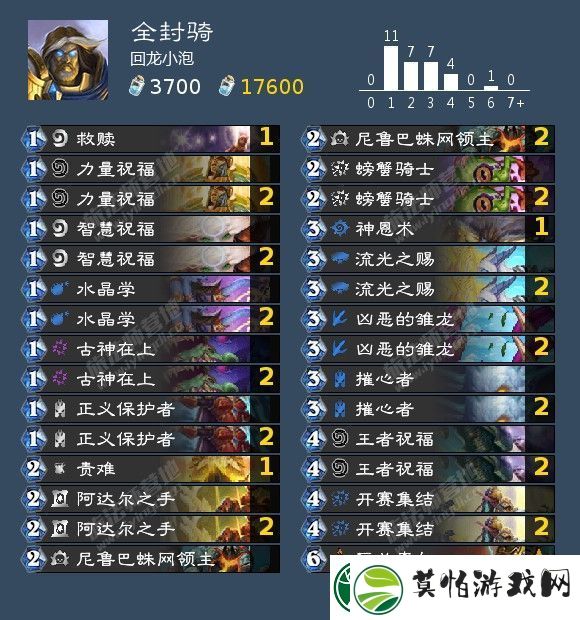 炉石传说全封骑卡组搭配推荐